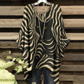 Vintage Striped Black Cat Art Irregular Shirt artswardrobe