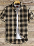 Men's British Check Linen Shirt artswardrobe