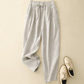 Women's Simple Solid Color Linen Blend Pants artswardrobe