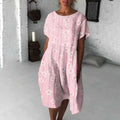 Comstylish Vintage Cherry Blossom Japanese Flowy Midi Dress