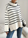 JO | Striped turtleneck sweater