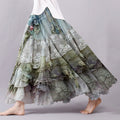 Vintage Boho Lace Flowy Wide Skirt artswardrobe