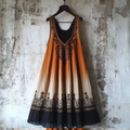 Vintage Tribal Celtic Knot Life Of Tree Patchwork Art Linen Tank Dress artswardrobe