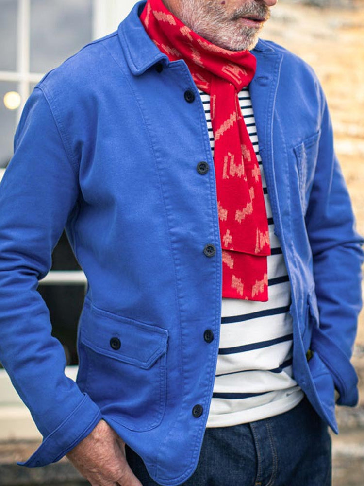 Men's Outdoor Vintage Workwear Button-Up Jacket artswardrobe