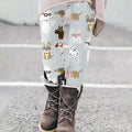 Comstylish Women's Happy Dogs Art Casual Leggings