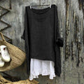 Solid basic simple V-neck shirt