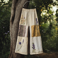 Women's Lavender Floral Linen Comfort Lounge Pants artswardrobe