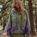 Women's Viking Celtic Knot Tree Of Life Comfort Warm Zip Hoodie artswardrobe