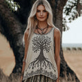 Vintage Tribal Celtic Knot Print Sleeveless Tank Top artswardrobe