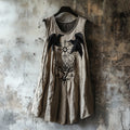 Tribal Raven And Life Of Tree Viking Runes Art Linen Blend Tank Top artswardrobe