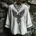 Men's Celtic Knot Eagle Totem Mythology Long Sleeve T-shirt artswardrobe