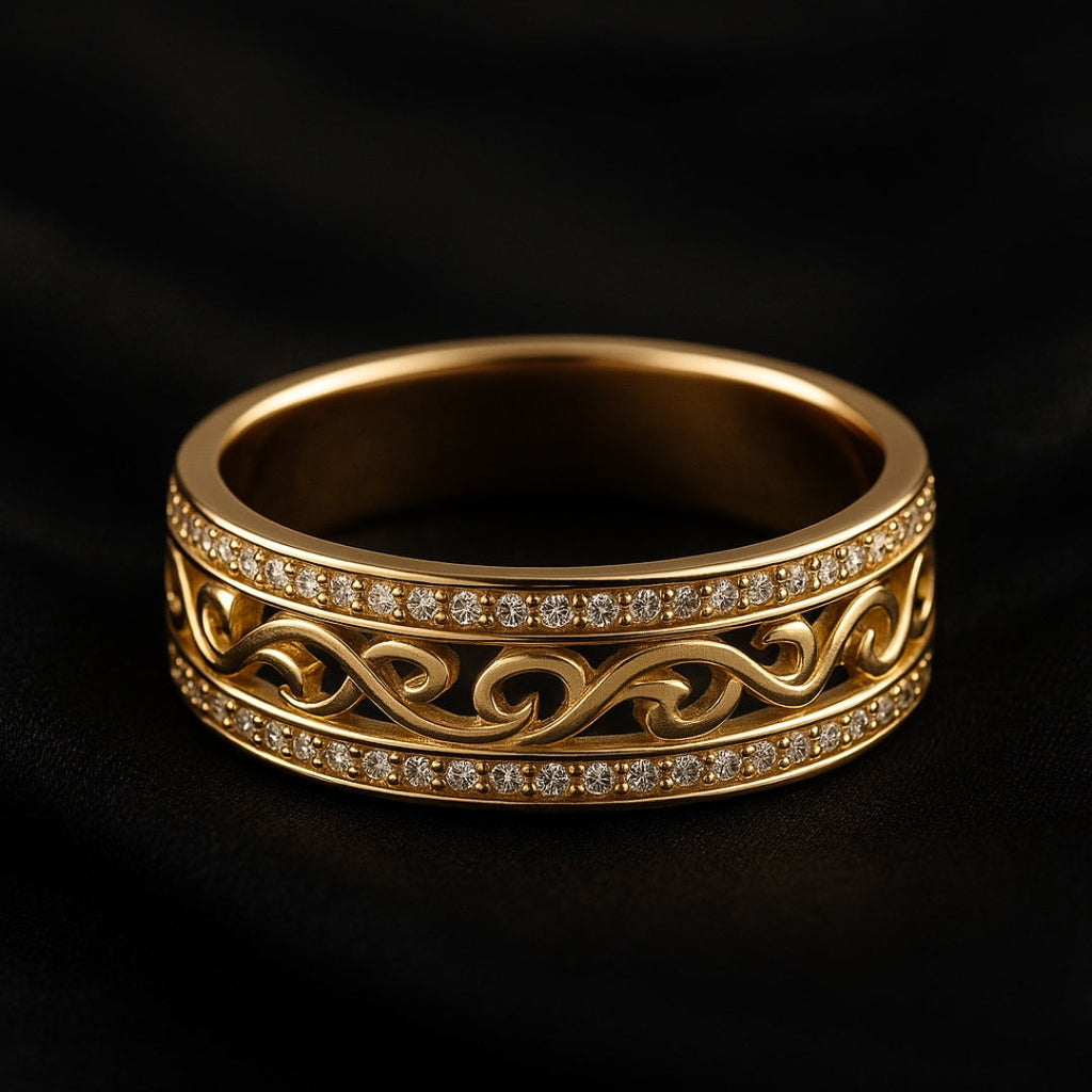 Delicate Artisan Gold Ring