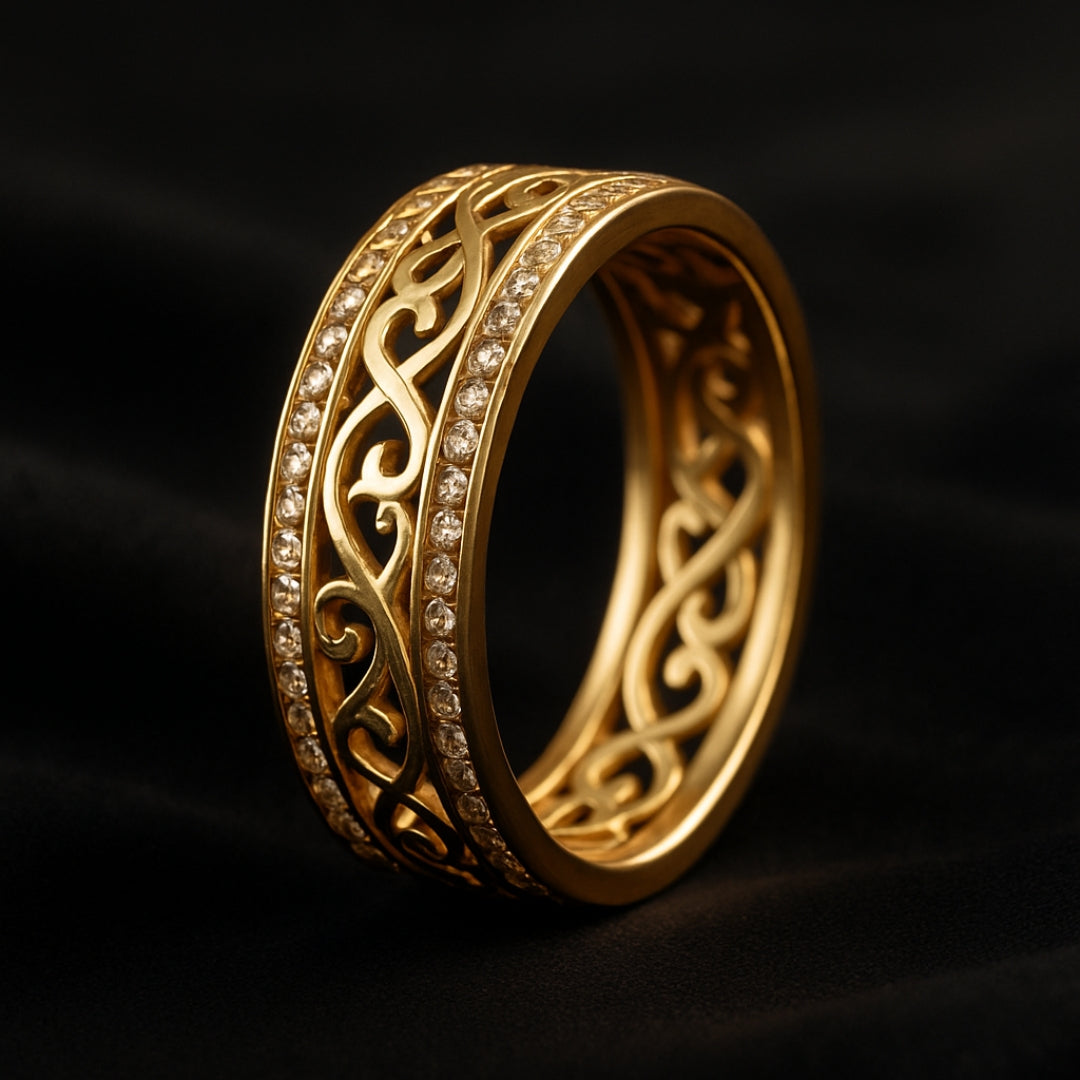 Delicate Artisan Gold Ring