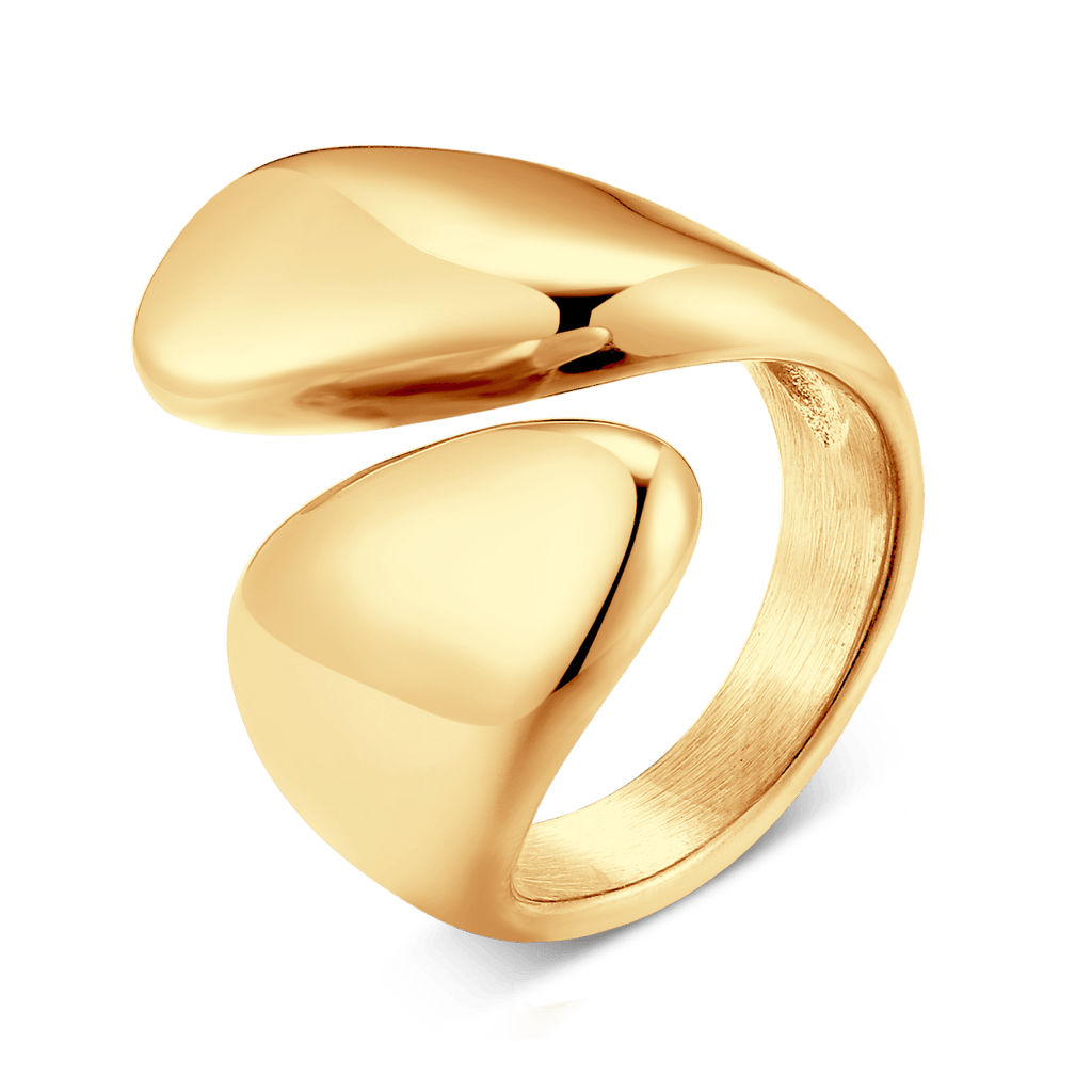 Adjustable Enveloping Gold Band Ring
