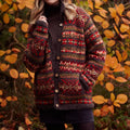 Vintage Fair Isle Boho Jacquard Fall Sweater Cozy Knit Lapel Cardigan elevenforest