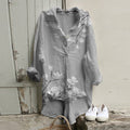 Comstylish Vintage Floral Art Woven Casual Tunic