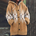 Vintage Tribal Geometric Knit Cardigan Sweater elevenforest