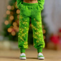 Comstylish Women's Christmas Light Pattern Plush Warm Sports Pants