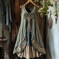 Viking Tree Of Life Celtic Knot Patchwork Art Linen Tank Dress artswardrobe