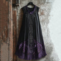 Women's Vintage Viking Raven Celtic Knot Art Linen Dress artswardrobe