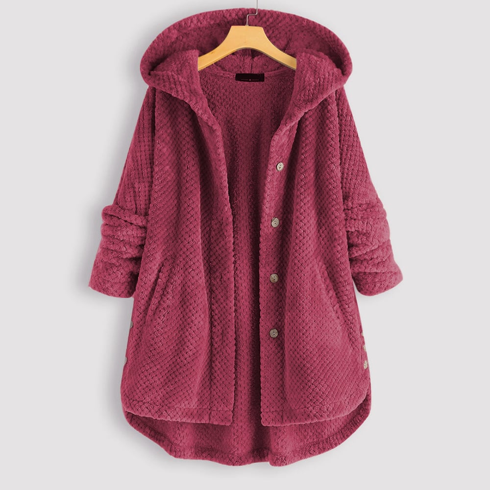 JO | warm teddy jacket with hood