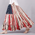Women's Vintage Independence Day Flag Patchwork Skirt artswardrobe