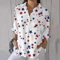 Comstylish Women's Independence Day Star Print Shirt
