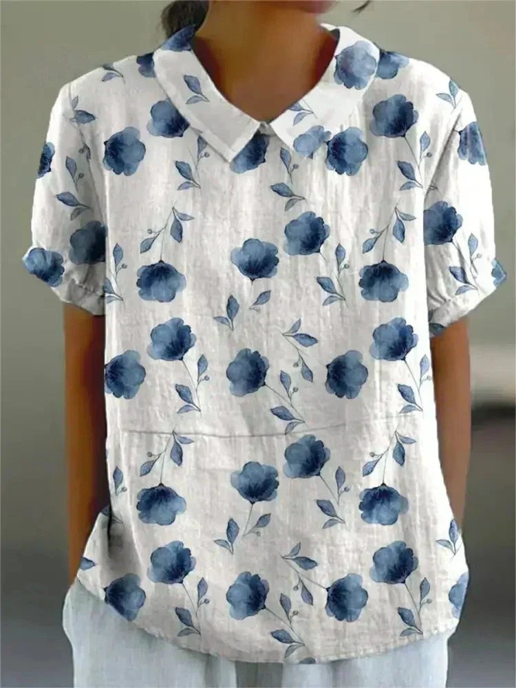 LM | Blouse with floral print for women