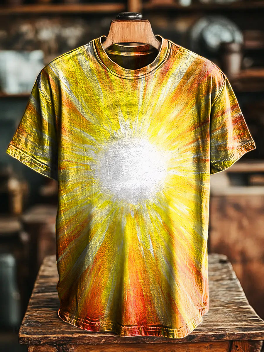 Sun Sunshine Visual impact Art Print Casual T-shirt For Men And Women