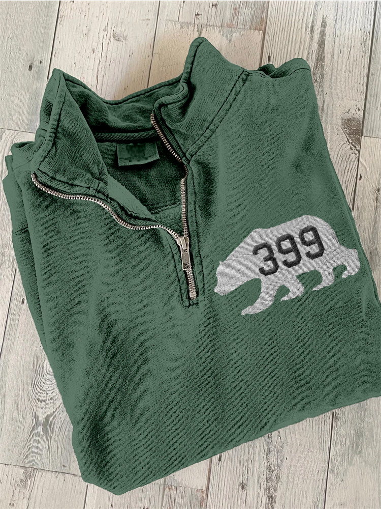 Comstylish Grizzly 399 The Queen Of The Tetons Embroidered Washed Sweatshirt