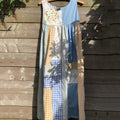 Women's Vintage Floral Patch Pocket Sleeveless Casual Dress artswardrobe
