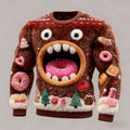 Comstylish Men's Retro Viking Christmas Art Flannel Sweatshirt