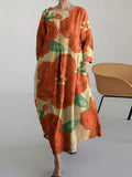 Botanical Bud Print Women'S Dress