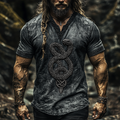 Men's Vintage Viking Snake Celtic Knot Art Linen Shirt artswardrobe