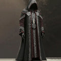 Men's Viking Tree Of Life Embroidered Rivet Hooded Cloak