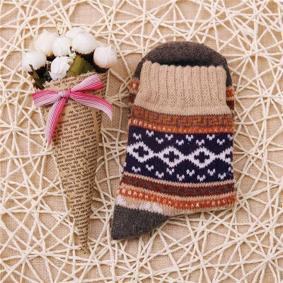 Retro Thick Warm Rabbit Wool Socks artswardrobe
