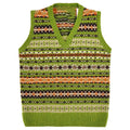 Vintage Geometric Southwest Print Vest Sweater artswardrobe