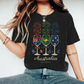 Women's Australia Day Print Short Sleeve Casual T-shirt elevenforest
