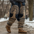 Men's Viking Tribal Celtic Knot World Tree Art Cozy Knit Pants artswardrobe