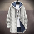 Men's Vintage Jacquard Knitted Comfort Hooded Cardigan elevenforest