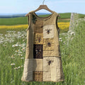 Women's Vintage Bee Art Print Tank Top artswardrobe
