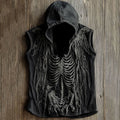 Men's Vintage Skeleton Print Casual Shirt artswardrobe