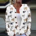 Comstylish Vintage Cat Embroidered Cozy Knit Cardigan