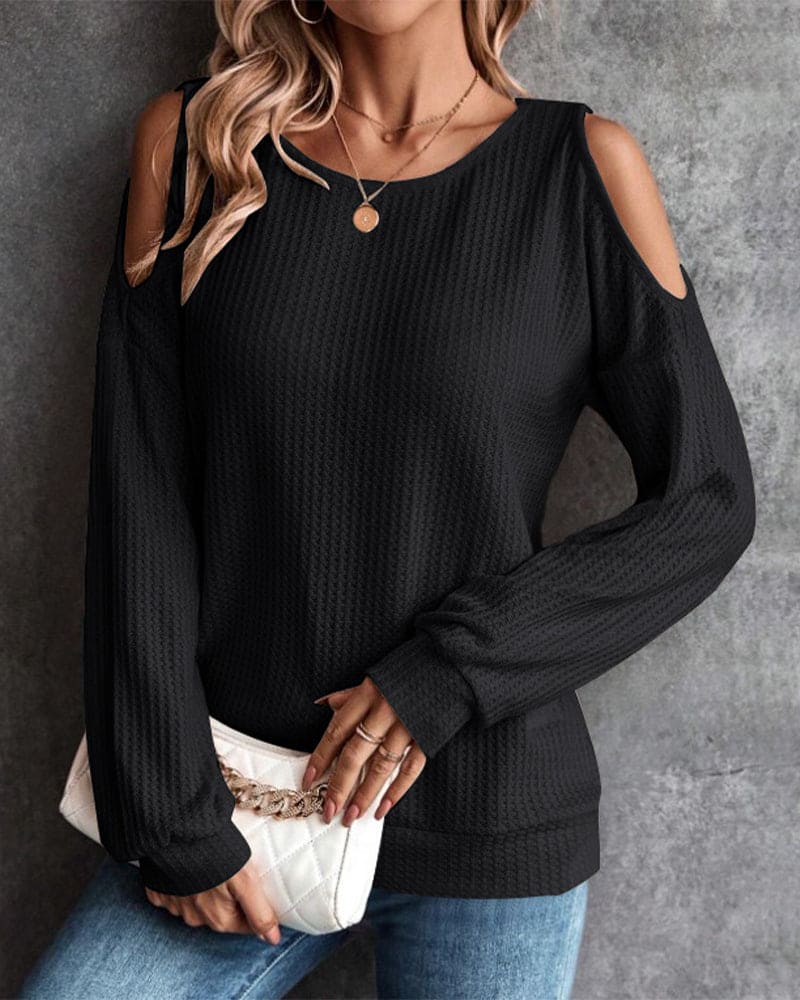 Debora® | Casual Long Sleeve Off Shoulder Sweater