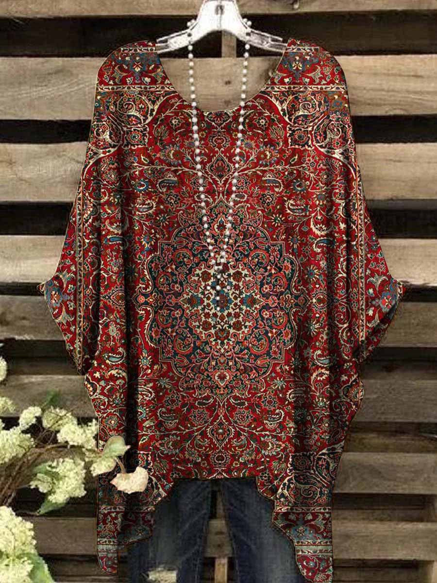 Women's Vintage Ethnic Printed Top