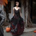Comstylish Halloween Dark Butterfly Lady Cotton And Linen Dress