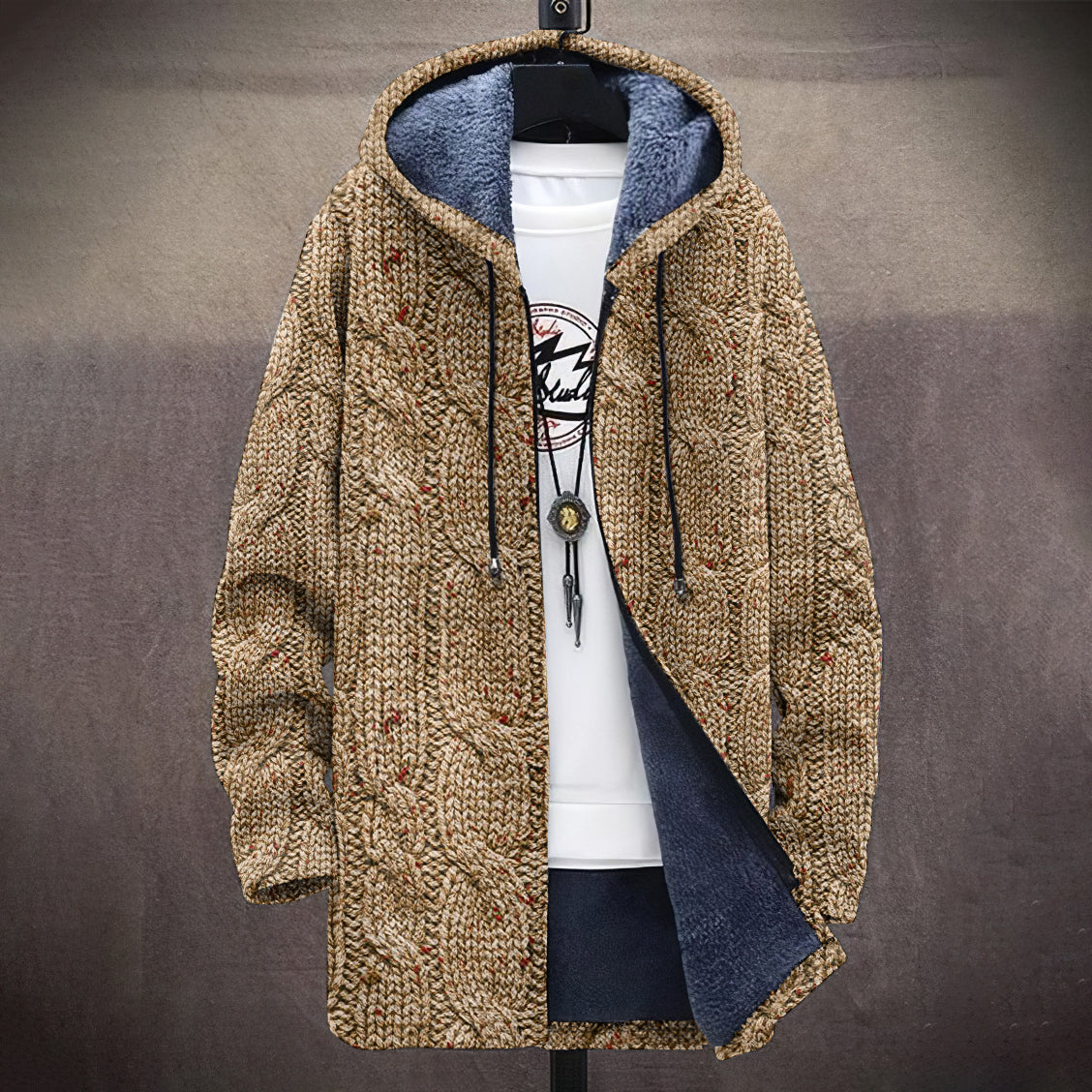 Vintage Icelandic Knitted Cozy Plush Jacket artswardrobe