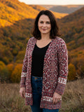 Women's Vintage Bohemian Print Cardigan artswardrobe