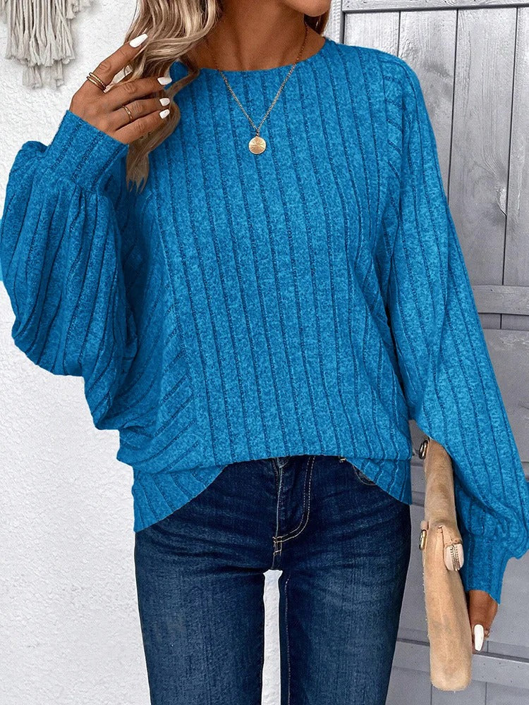 JO | MW - Cozy knitted sweater with balloon sleeves