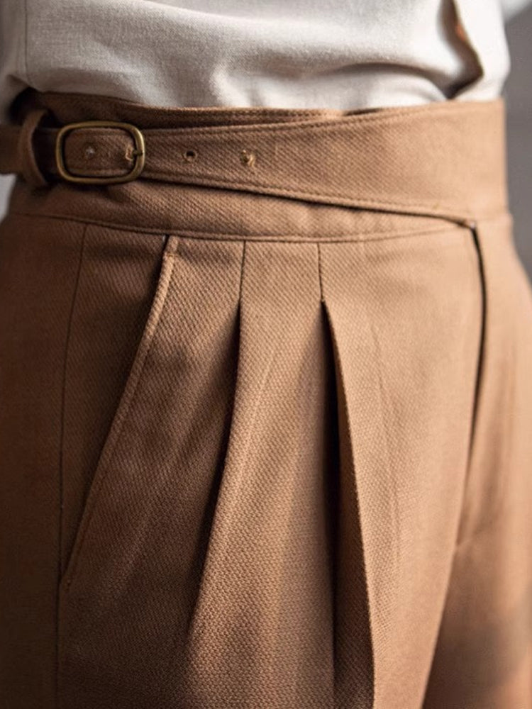 Men's British Neapolitan Cropped Trousers artswardrobe